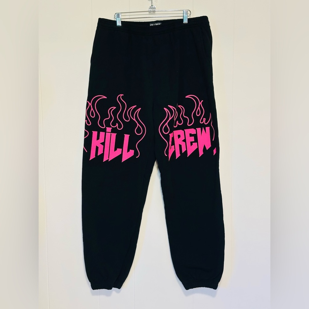 Kill crew women’s black and pink heavyweight sweatpants size 4XL